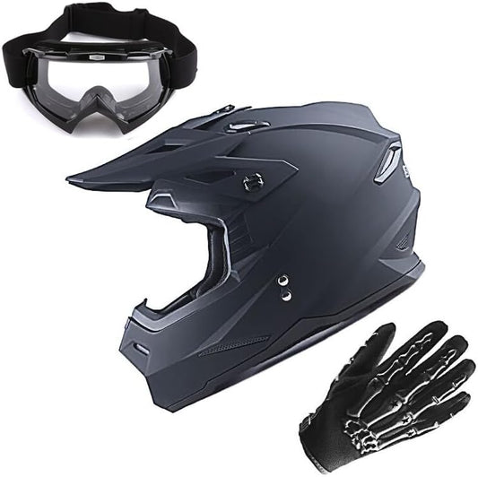 1Storm Motocross Adult Helmet Bundle with Goggles and Gloves