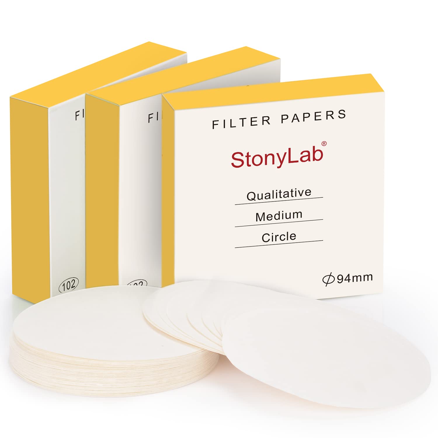 StonyLab Qualitative Filter Paper Circles for Lab Use