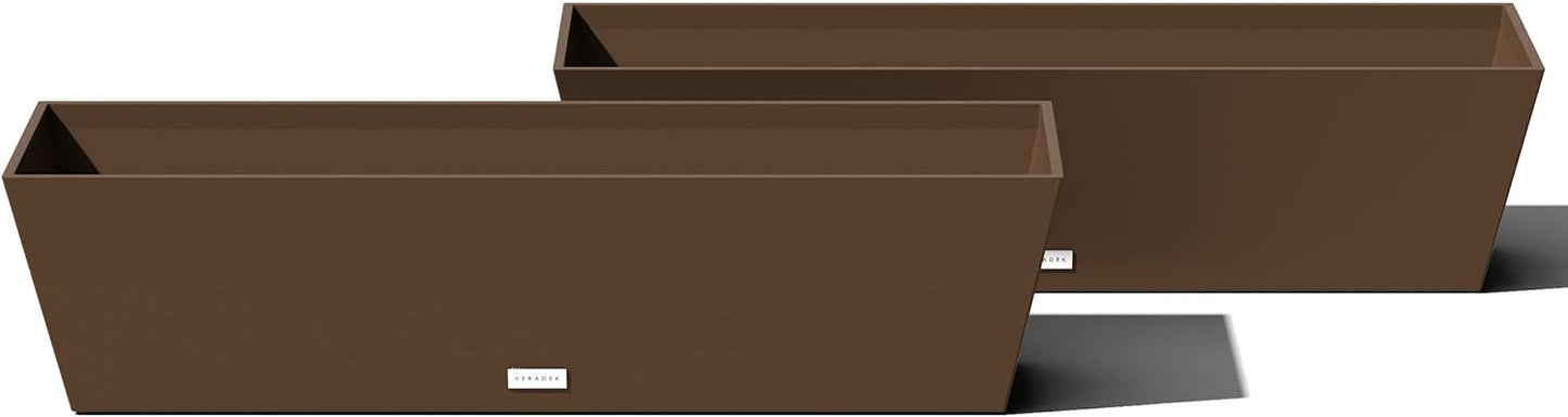Veradek Pure Series Window Box Planter for Indoor or Outdoor Use