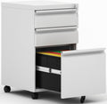 3 Drawer Mobile File Cabinet - Under Desk Rolling Locking File Cabinet