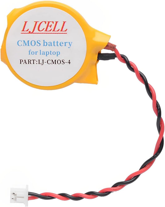 Dell Laptop CMOS Battery - LJCELL RTC CR2032 with Connector