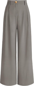 Women Wide Leg Dress Pants High Waisted Loose Fit - Comfortable