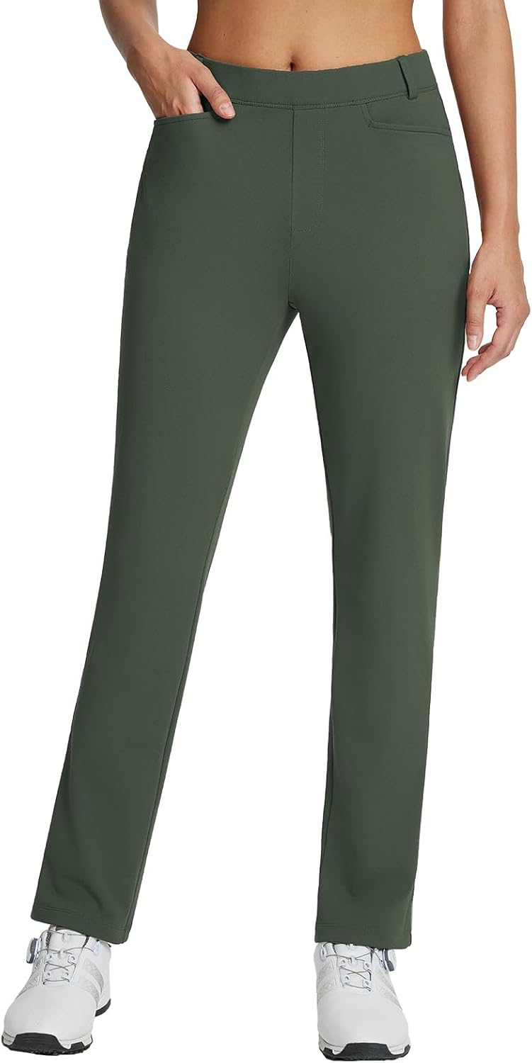 Baleaf Women's Golf Pants with Fleece Lining for Winter Wear
