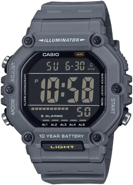 Casio AE-1600H Series Digital Watch with 10-Year Battery Life