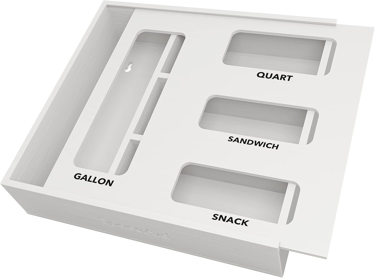 SpaceAid Bamboo Bag Storage Organizer for Kitchen Drawer