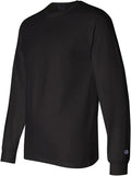 Champion Adult Long Sleeve Taped Crewneck Fitted T-Shirt - Comfortable
