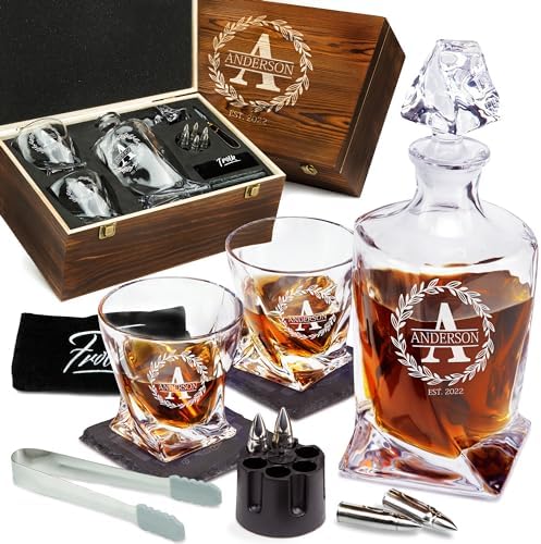 Personalized Whiskey Decanter Set - Perfect Gift for Him