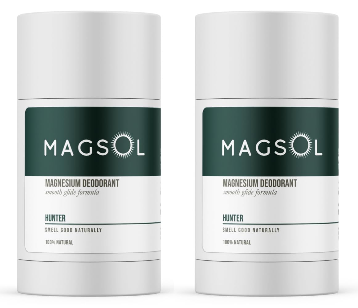 Natural Deodorant for Men - Aluminum Free, 2 Pack for Sensitive Skin
