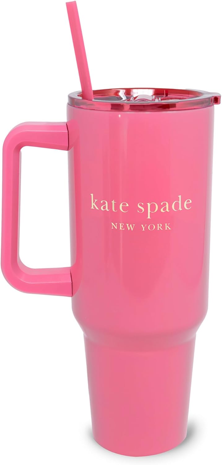 Kate Spade New York 40 Ounce Tumbler with Handle and Straw