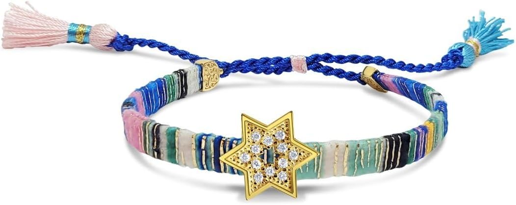 Alef Bet by Paula Macrame Friendship Bracelet with Star Charm