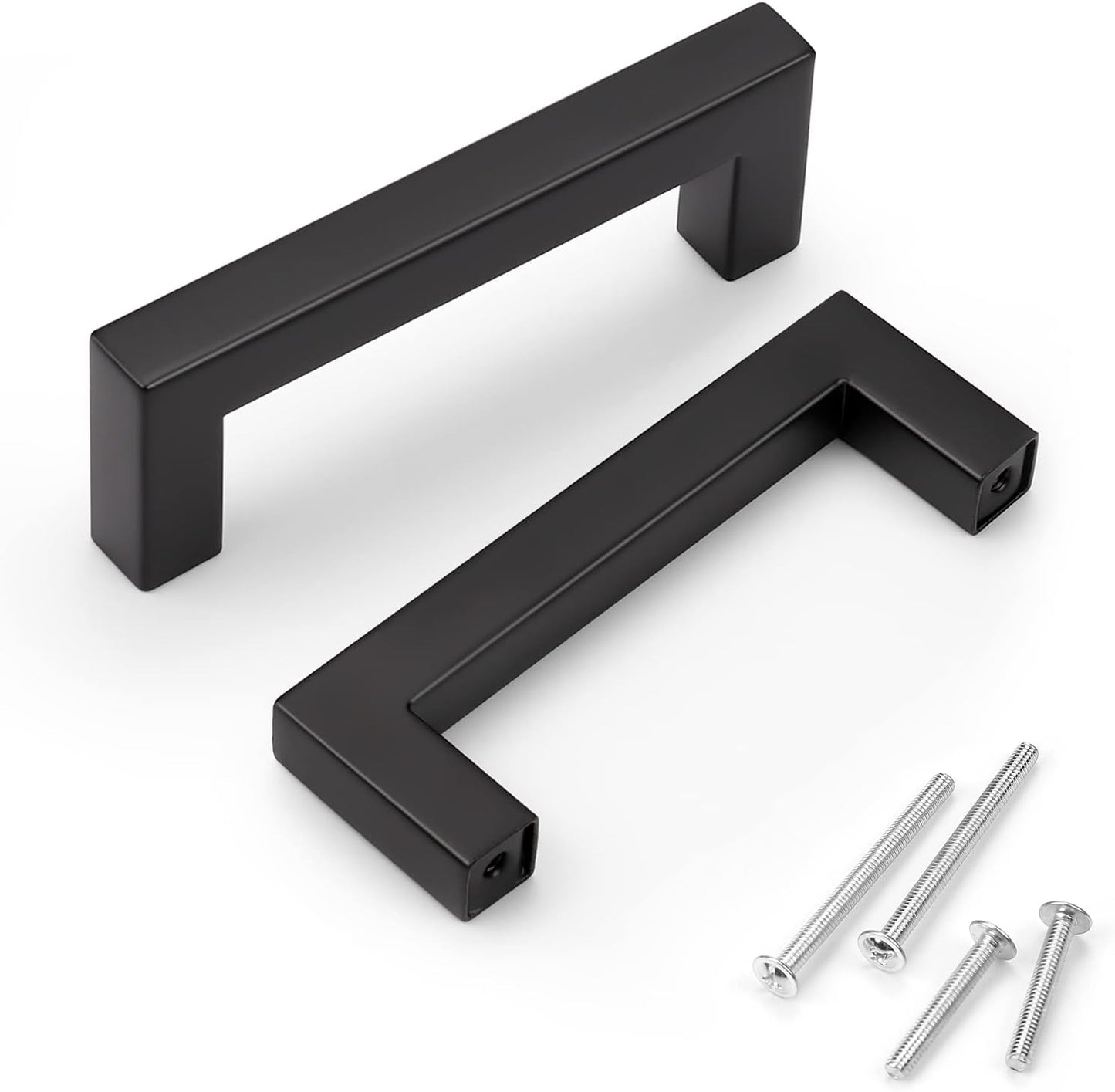 KNOBWELL 25 Pack 3-1/2 Inch Black Kitchen Cabinet Pulls