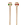 Naughty or Nice Wooden Drink Stirrers - Pack of 50