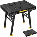 Express Folding Work Table 34in x 25in (Yellow) - Fast Setup Portable