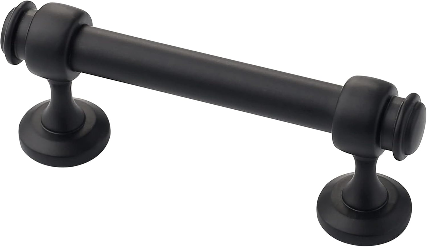 10 Pack Matt Black Cabinet Pulls for Elegant Kitchen Hardware