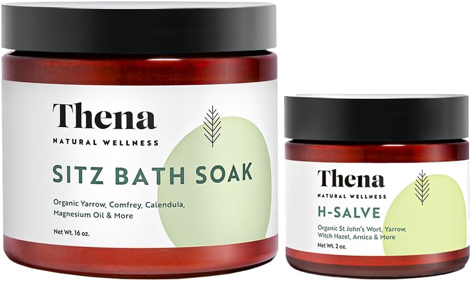 Organic Hemorrhoid Salve & Sitz Bath Soak Bundle for Relief