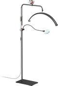 Half Moon Lash Light - Adjustable LED Floor Lamp with 4X Magnifier