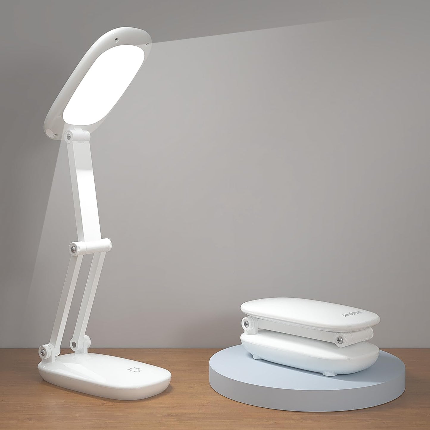 Portable Rechargeable LED Desk Lamp: Dimmable Brightness for Wireless Reading