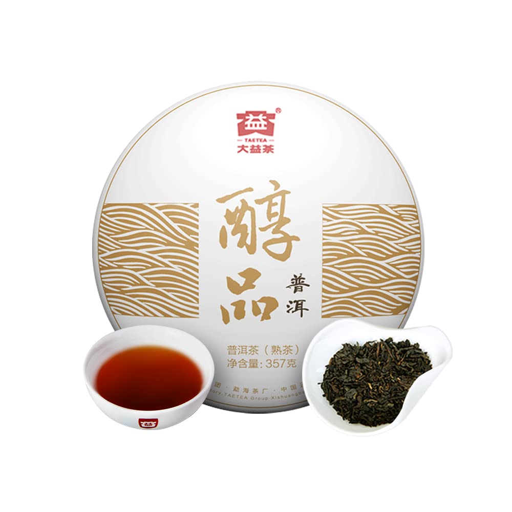 TAETEA Ripe PUER Tea Cake - Aged Fermented Puerh Delight