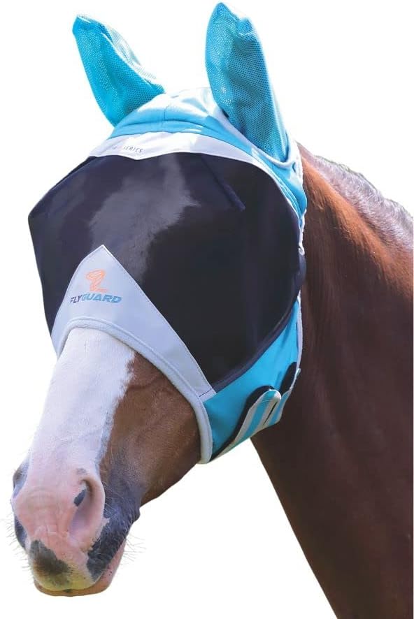Shires Fine Mesh Horse Fly Mask with Ears for UV Protection