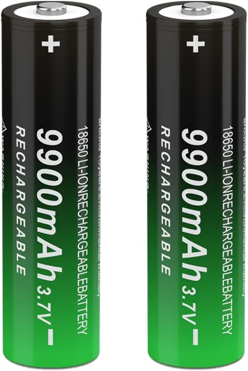 High-Capacity 18650 Rechargeable Batteries | 9900mAh Power | 2 Pcs