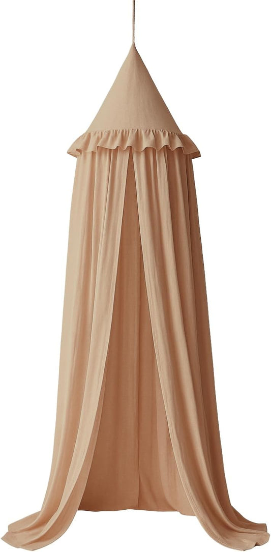 Wonder Space Kids Bed Canopy with Ruffles for Cozy Rooms