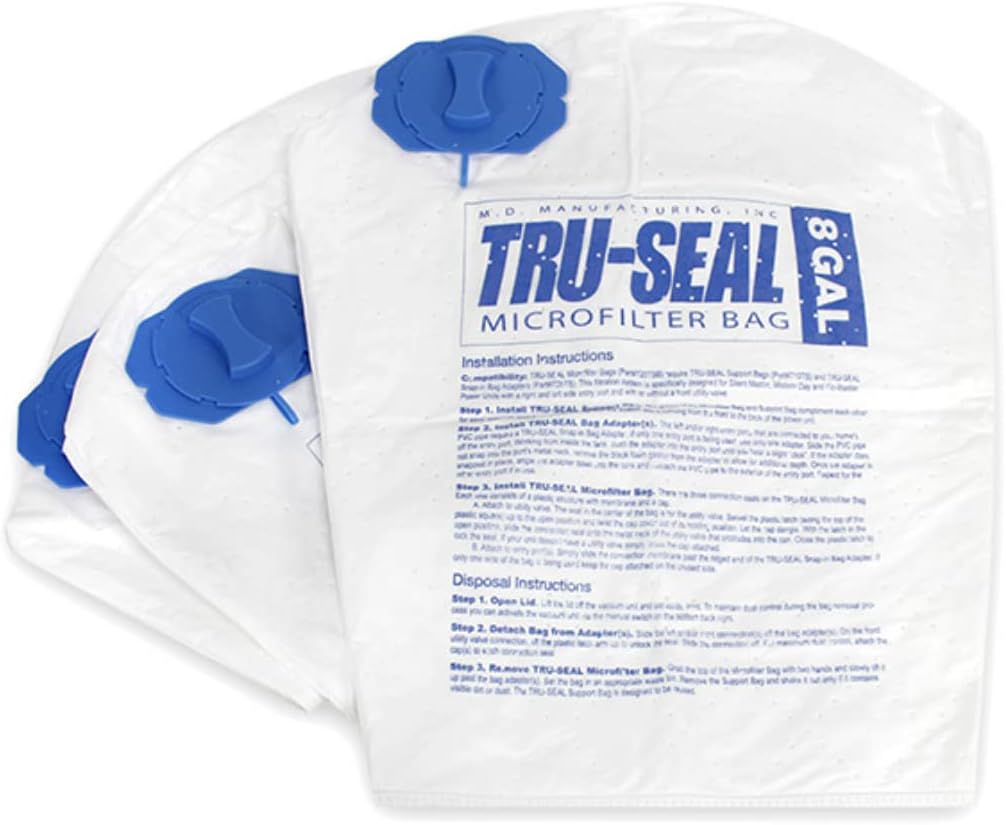 Hyperflow Tru-Seal Filtration Replacement Bags for Vacuum Systems