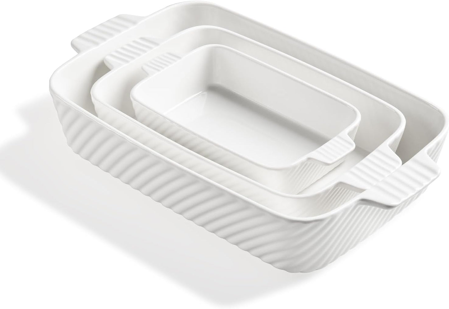 Sweejar Ceramic Baking Dish Set for Perfect Brownies and Lasagna