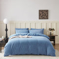 Blue Fluffy King Size Comforter Set - Soft Lake Blue Velvet