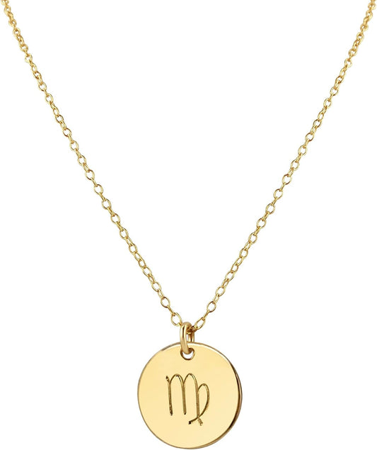 Handmade Zodiac Charm Necklace in Sterling Silver and Gold