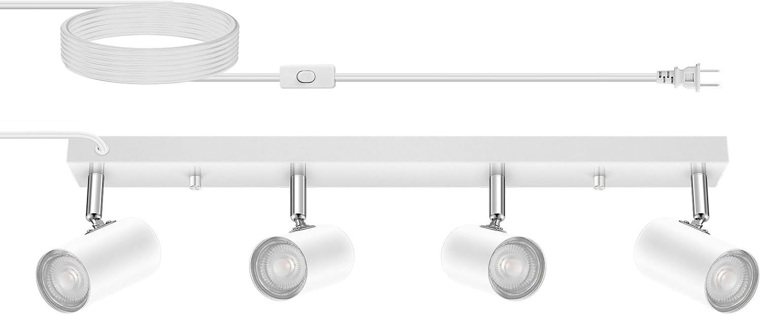 4 Light Track Lighting Kit for Modern Indoor Spaces