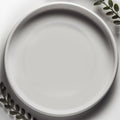 Willowy Matte White Ceramic Pot Saucer 15 in - Protective Drainage