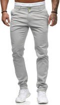 Mens Chinos Slim Fit Stretch Flat-Front Skinny Dress (Style JNR1)