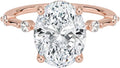 Moissanite Ring 3 Ct Hidden Halo Solitaire - Ethical Brilliant Spark