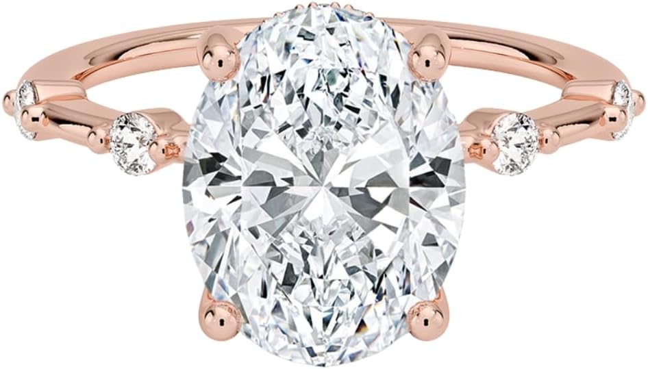 Stunning Moissanite Ring 3 Ct in 10k 14k 18k Gold & Silver