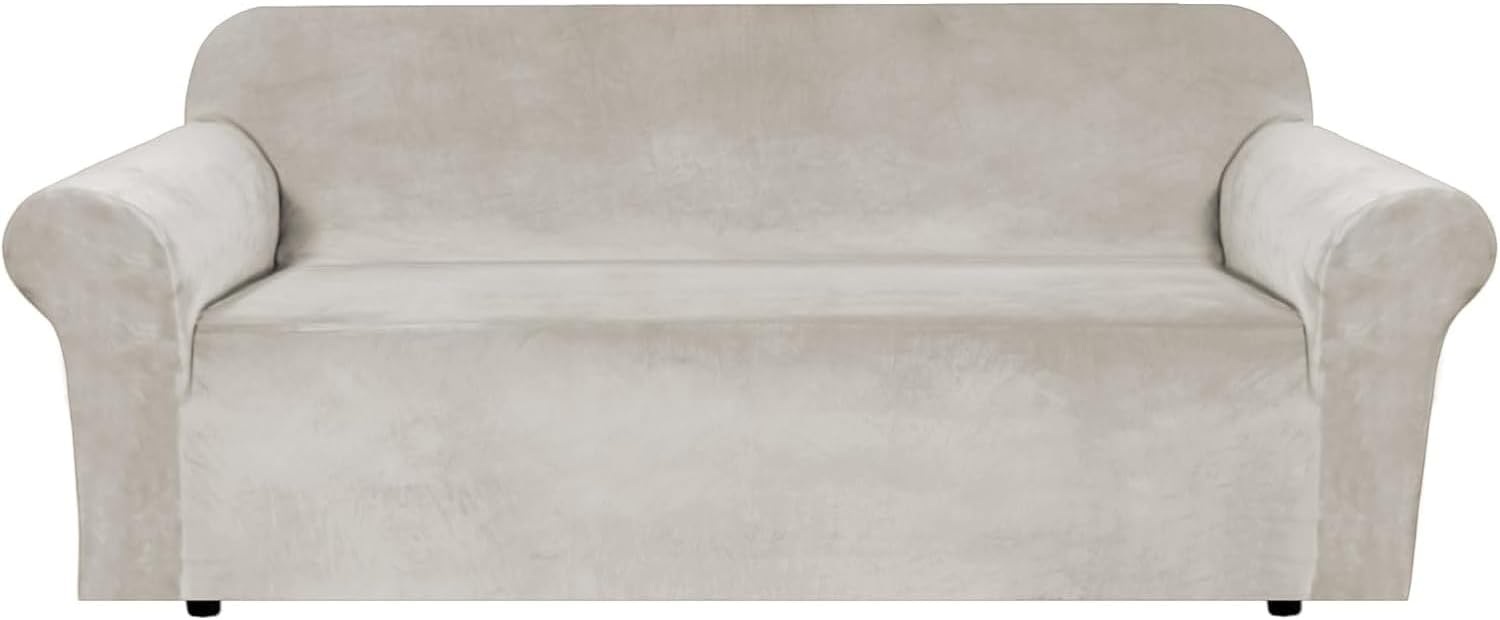 H.VERSAILTEX Stretch Velvet Sofa Covers for Large Sofas 90-97 in