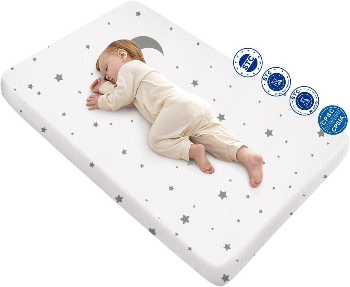 Star Pack and Play Mattress - Portable Crib Mattress for Baby
