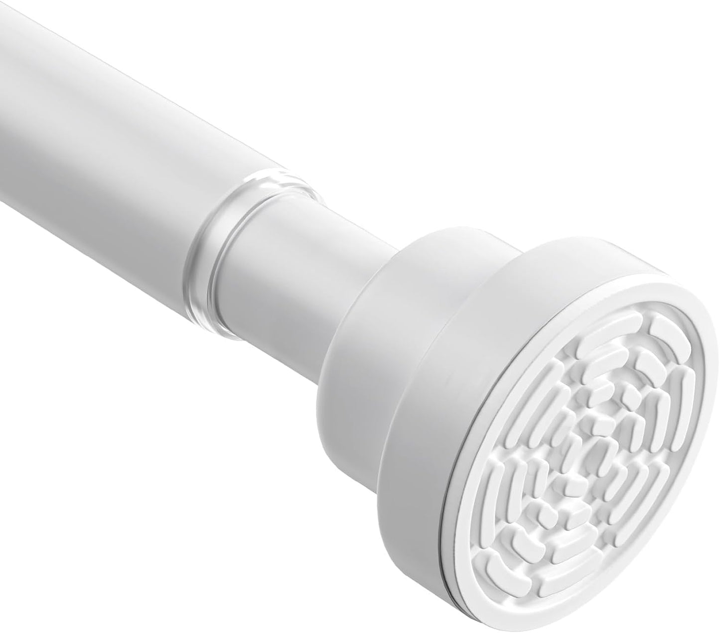 White Adjustable Tension Rod: No-Drill Solution