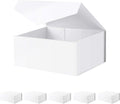 BLK&WH 6 Collapsible Gift Boxes 9x6.5x3.8 in - Glossy White Bridesmaid