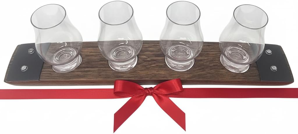 Premium Whiskey Flight Set with Glencairn Glasses for Tasting