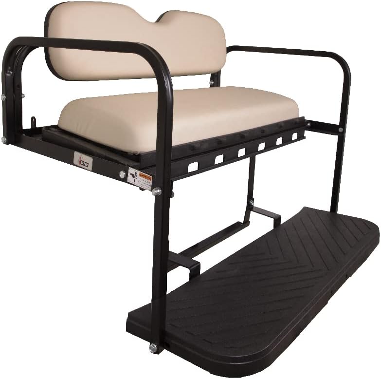 GTW MACH3 EZGO TXT Rear Flip Seat Kit | Steel Frame | Compatible 1995+ E-Z-GO Models