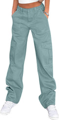 Cargo Pants for Women High Waisted Baggy Wide Leg - 6 Pockets Comfort
