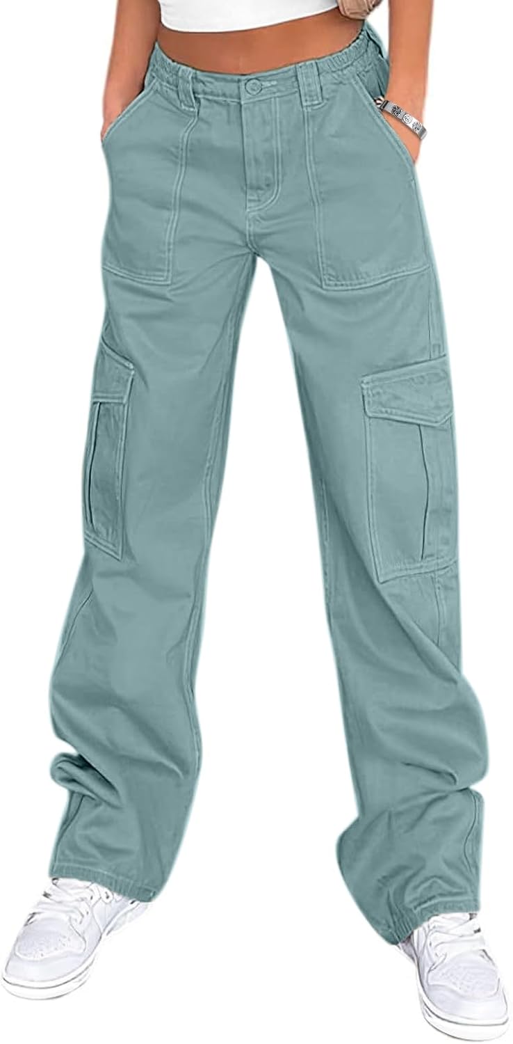 Lepunuo Cargo Pants for Women High Waisted Baggy Style