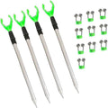 Telescopic Fishing Rod Holders 4-Pack - Adjustable Ground Rod Stand