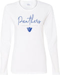 NCAA Thin Script Team Color Womens Long Sleeve T Shirt - Georgia
