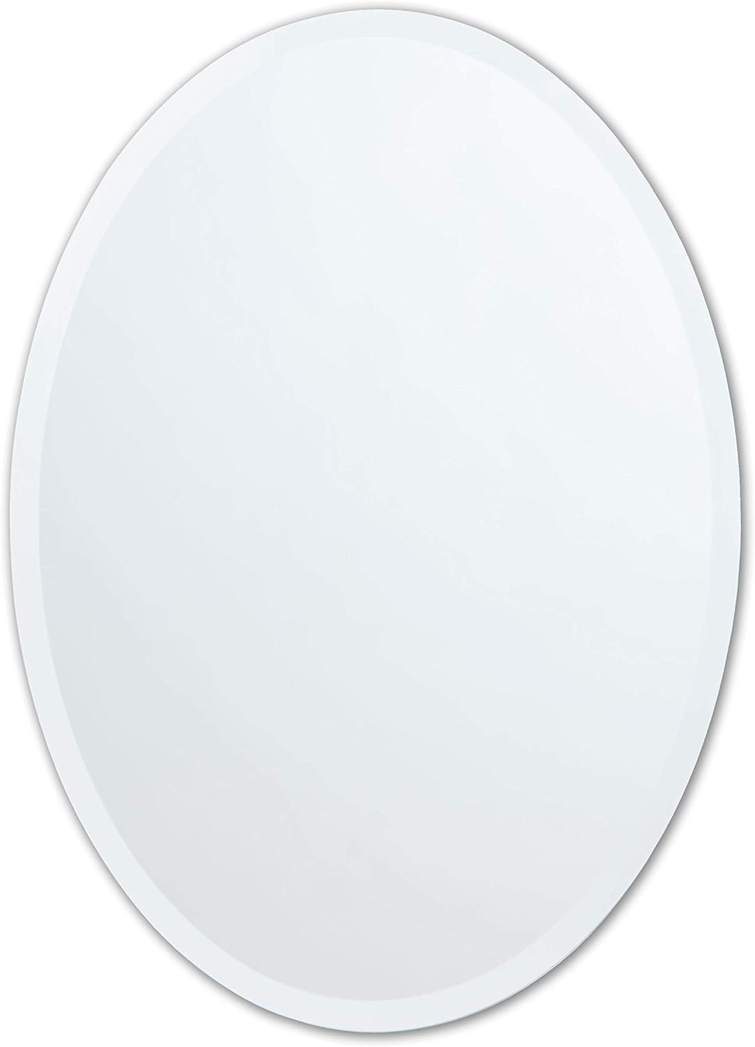 Better Bevel Frameless Oval Mirror for Elegant Bathroom Decor