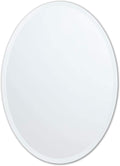 Better Bevel Frameless Oval Mirror 28in x 40in - Clean Bathroom Focal