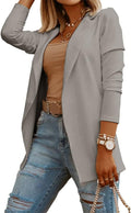 Womens Casual Long Sleeve Knit Blazer Jacket - Stretchy Office Fit