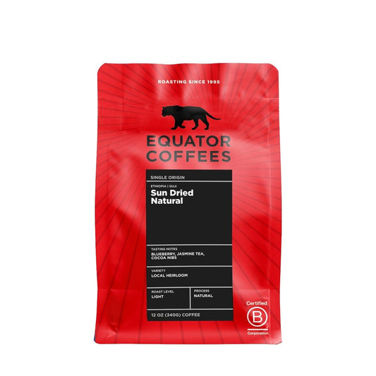 Ethiopia Sun Dried Natural Whole Bean Coffee - 2 Pound Bag