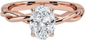 1 CT Oval Moissanite Engagement Ring for Women - Colorless VVS1