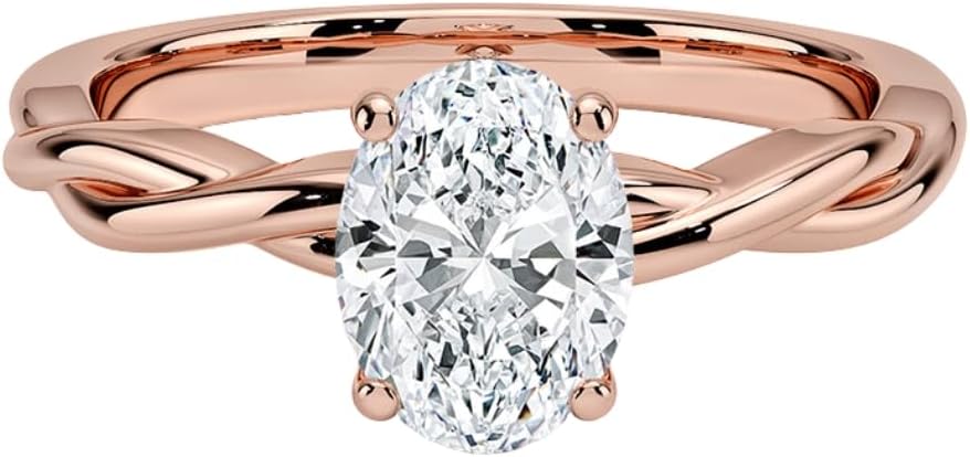 1-3 CT Moissanite Engagement Ring in Solid Gold or Silver